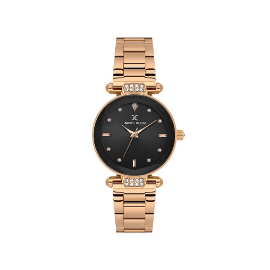 DANIEL KLEIN DK14132-5 ženski sat Elegant Premium Rose Gold Sunray Black Dial 32mm