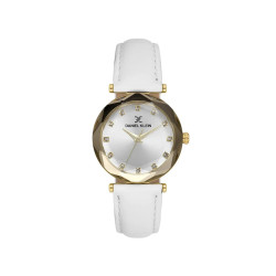 DANIEL KLEIN DK14188-2 ženski sat White Elegance Gold Tone Sunray Faceted Glass 32mm