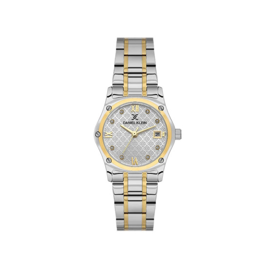 DANIEL KLEIN DK14271-3 ženski sat Elegant Minimal Two Tone Silver Gold Stainless Steel Textured Dial 29mm