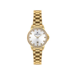 DANIEL KLEIN DK14316-2 ženski sat Crystal Date Gold Tone Sunray White Dial 30mm