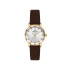 DANIEL KLEIN DK14317-2 ženski sat Timeless Classic Gold Tone Brown kožni kaiš White Sunray Dial 28mm