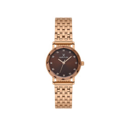 DANIEL KLEIN DK14318-6 ženski sat Timeless Classic Rose Gold Tone Sunray Caffe Brown Dial 28mm