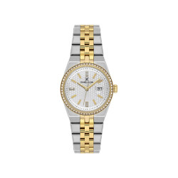 DANIEL KLEIN DK14717-3 ženski sat Crystal Elegance Date Two Tone White Textured Dial 30mm