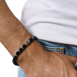 Diesel DX1574931 muška narukvica Black Hematite & Steel Details  Urban Style
