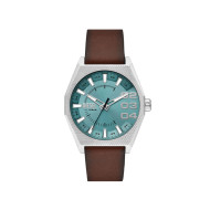 Diesel DZ2174 muški sat Scraper Sky Blue Dial Brown kožni kaiš 43mm