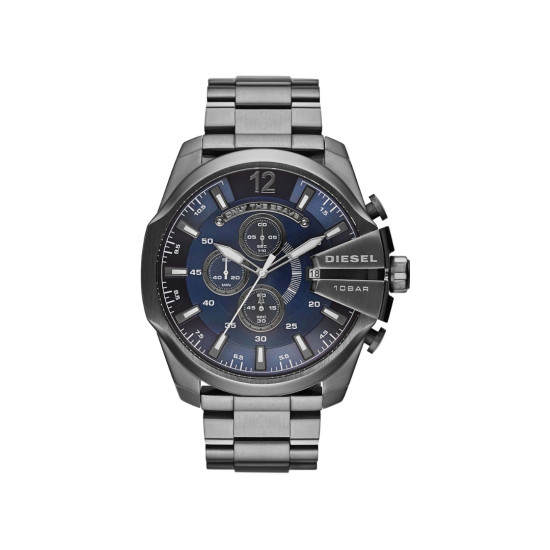 Diesel DZ4329 muški sat Mega Chief Chronograph XL Gun Metal Tone Nocturne Blue Dial 51mm
