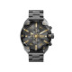 Diesel DZ4669 muški sat Spiked Chronograph Full Gun Metal Gray Sunray Dial Gold Tone Detail 49mm