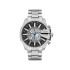 Diesel DZ4686 muški sat Mega Chief Slim Chronograph Silver Tone Blue Detail Sunray Dial 48mm