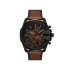 Diesel DZ4692 muški sat Mega Chief Slim Chronograph Sunray Gradient Dial in Black and Brown kožni kaiš 48mm