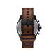 Diesel DZ4692 muški sat Mega Chief Slim Chronograph Sunray Gradient Dial in Black and Brown kožni kaiš 48mm