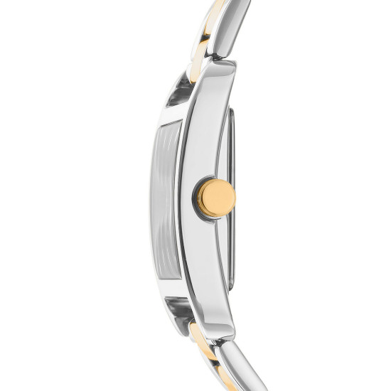 DKNY DK1L001M0075 ženski sat City Maxi Two Tone Silver Gold pravougaono kućište Logo Champagne Dial Edition 29mm