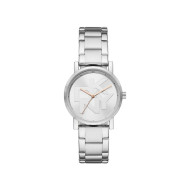 DKNY NY2957 ženski sat Soho Silver Tone Logo Dial Rose Gold Detail 34mm