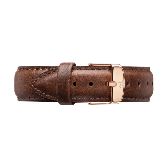 Daniel Wellington DW00100039 muški sat Classic Bristol Rose Gold Tone kožni kaiš Dark Brown Minimal White Dial 36mm
