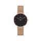 Daniel Wellington DW00100161 ženski sat Petite Melrose Rose Gold Tone Mesh Band Minimal Black Dial 32mm