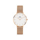 Daniel Wellington DW00100163 ženski sat Petite Melrose Rose Gold Tone Mesh Band Minimal White Dial 32mm