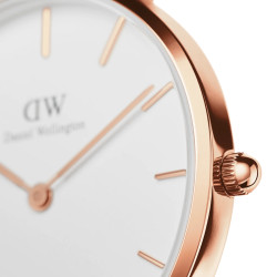 Daniel Wellington DW00100175 ženski sat Petite St Mawes Rose Gold Tone kožni kaiš Brown Minimal White Dial 32mm