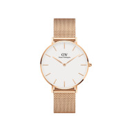 Daniel Wellington DW00100305 ženski sat Petite Melrose Rose Gold Tone Mesh Band Minimal White Dial 36mm