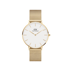 Daniel Wellington DW00100346 ženski sat Petite Evergold Gold Tone Mesh Band Minimal White Dial 28mm