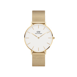 Daniel Wellington DW00100348 ženski sat Petite Evergold Gold Tone Mesh Band Minimal White Dial 32mm