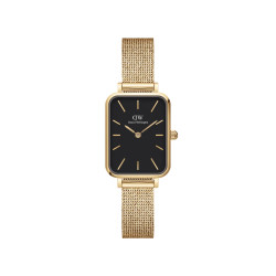 Daniel Wellington DW00100557 ženski sat Quadro Pressed Gold Tone Minimal Black Dial 20mm