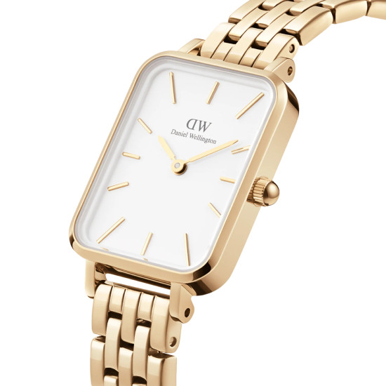 Daniel Wellington DW00100622 ženski sat Quadro Gold Tone Minimalist White Dial 20mm