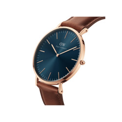 Daniel Wellington DW00100626 muški sat Classic St Mawes Rose Gold Tone Arctic Blue Dial 40mm