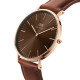 Daniel Wellington DW00100627 muški sat Classic St Mawes Rose Gold Tone kožni kaiš Amber Brown Dial 40mm