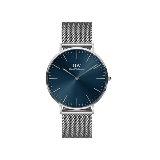 Daniel Wellington DW00100628 muški sat Classic Silver Tone Mesh Band Arctic Blue Dial 40mm