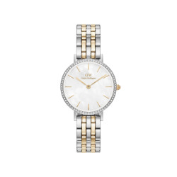 Daniel Wellington DW00100665 ženski sat Petite Two Tone Silver Gold Mother of Pearl Dial 28mm