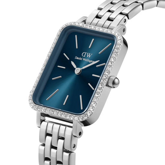 Daniel Wellington DW00100670  ženski sat Quadro Silver Tone Arctic Blue Dial 20mm