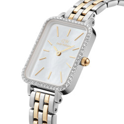 Daniel Wellington DW00100671 ženski sat Quadro Two Tone Silver Gold Mother of Pearl Dial 20mm