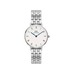 Daniel Wellington DW00100685 ženski sat Petite Silver Tone Roman Numerals Cobalt Blue kazaljke 28mm