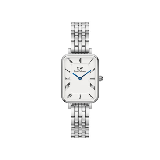 Daniel Wellington DW00100691 ženski sat Quadro Silver Tone Roman Numerals Cobalt Blue kazaljke 20mm