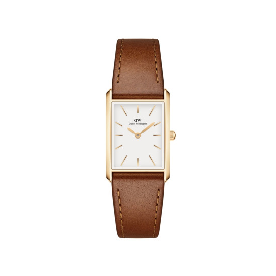 Daniel Wellington DW00100696 ženski sat Bound Durham Gold Tone pravougaoni kožni kaiš Cognac Brown 22mm