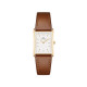 Daniel Wellington DW00100696 ženski sat Bound Durham Gold Tone pravougaoni kožni kaiš Cognac Brown 22mm