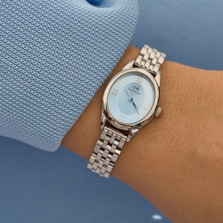 Daniel Wellington DW00100809 ženski sat Ophelia Mini Silver Tone Laight Capri Blue Sunray Dial 22mm