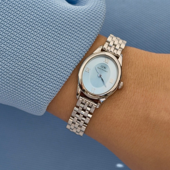 Daniel Wellington DW00100809 ženski sat Ophelia Mini Silver Tone Laight Capri Blue Sunray Dial 22mm