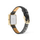 Daniel Wellington DW00100865 ženski sat Quadro Gold Tone Roman Numerals Cobalt Blue kazaljke Black kožni kaiš 20mm