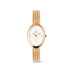 Daniel Wellington DW00100883 ženski sat Juliette Oval Rose Gold Tone pletena mrežasta narukvica Sunray Dial 20mm
