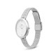 Daniel Wellington DW00100884 ženski sat Juliette Oval Silver Tone pletena mrežasta narukvica Sunray Dial 20mm