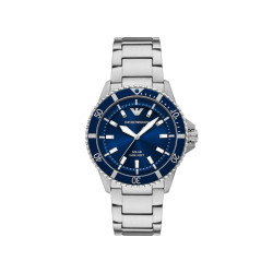 Emporio Armani AR11697 muški sat World Explorer Solar Stainless Steel Sapphire Crystal Sunray Marine Blue Dial 42mm