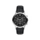 Emporio Armani AR11820 muški sat Archetipo Chronograph Black Sunray Dial 43mm Black kožni kaiš Dress Watch