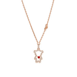 Emporio Armani EGS3162221 ogrlica Sentimental Chain Manga Bear 14K Rose Gold Plated