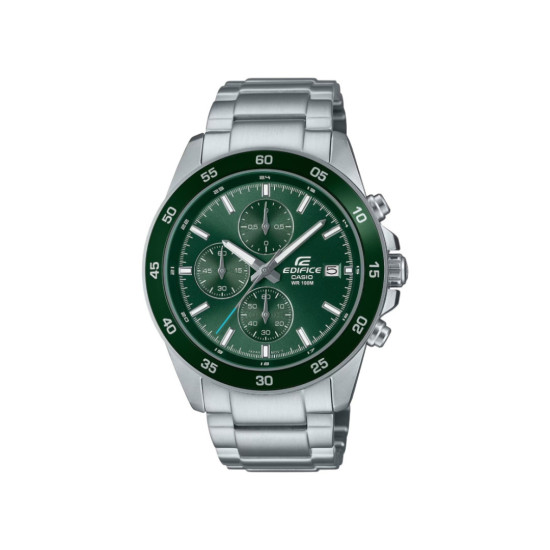 Casio Edifice EFR-526D-3A muški sat Classic Line Chronograph Mid-Size Deep Green Dial 10ATM