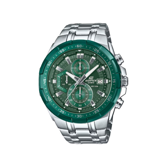 Casio Edifice EFR-539DE-3AV muški sat Strong Chronograph XL Fresh Green Dial 10ATM