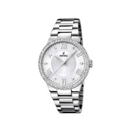 Festina F16719/1 ženski sat Boyfriend Zirconia Silver Stainless Steel White Dial 36mm