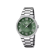 Festina F16719/5 ženski sat Boyfriend Zirconia Silver Stainless Steel Olive Green Dial 36mm