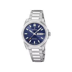 Festina F20073/2 muški sat Dune Swiss Made Silver Stainless Steel Sapphire Crystal Deep Blue Dial 40mm 10ATM