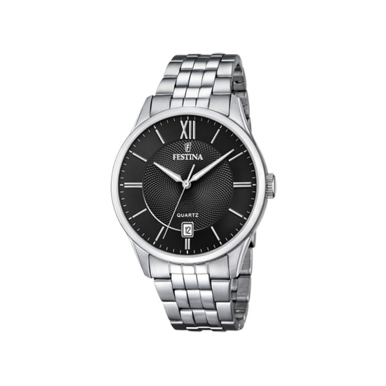 Festina F20425/3 muški sat Classics Silver Stainless Steel Black Dial 43mm