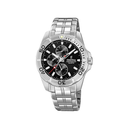 Festina F20445/3 muški sat Multifunction Collection Sport Silver Stainless Steel Black Dial 43mm